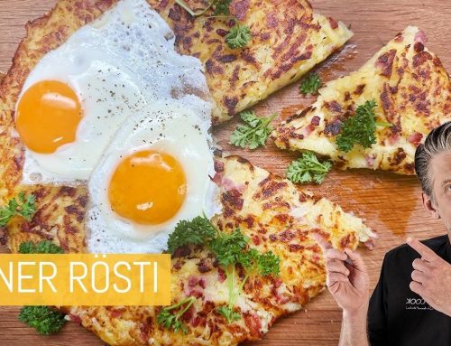 Krosses Berner Rösti mit knusprigem Speck