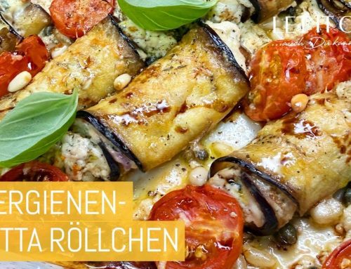 Toscanische Überbackene Auberginenröllchen